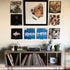 Vinyl Record Wall Mount, 5 Pack Floating Shelf for Black & White Album Display, No Wall Damage