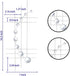 ZEXUIRU 2 Set Bling Metal Wall Art, Jeweled Crystal Hang Wall Decor, Rhinestone Diamond Iron Abstract Sculpture