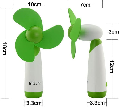 JDYYICZ Mini Handheld Fan, Personal Battery Operated Fan with Soft Foam Blades for Home and Travel (Green)