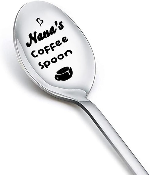 Nana Mother's Day Gifts, Engraved Coffee Spoon for Women, Birthday Gifts for Nannie