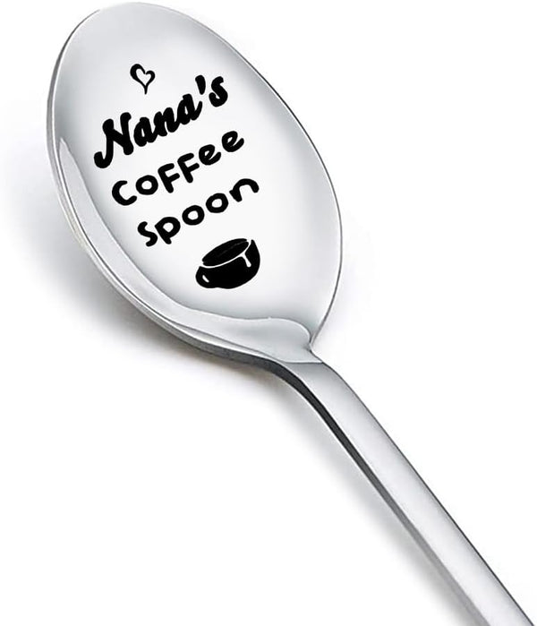 Nana Mother's Day Gifts, Engraved Coffee Spoon for Women, Birthday Gifts for Nannie