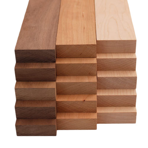 Pack 5 5 5 3/4" 2" (15Pcs) (3/4" 2" 12") Barrington Hardwoods Domestic Variety Walnut, Maple and Cherry Boards - x x x