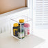 Isaac Jacobs Clear Acrylic Cube Organizer with Lid, Stackable Storage for Makeup, School & Office Supplies