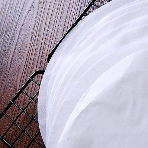 Ergonflow 100 Sheets Parchment Paper Rounds - 6" and 8" Diameter Non-Stick Cake Pan Liner Circles