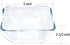 Small 5 Inch Square Tempered Glass Salad Bowls Set, 15 oz Serving Bowls, Set of 3
