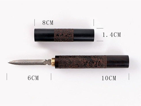 haowei Stainless Steel Puerh Tea Knife Needle, Wooden Handle Ice Pick Tool for Breaking Tea Cake