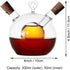 2 1 in Oil and Vinegar Dispenser Cruet Bottle, Kitchen Supplies Glass Olive Oil and Balsamic Vinegar Cruet Bottle