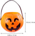 Halloween Portable Pumpkin Bucket 17cm Trick or Treat Candy Pail Holder, 2 Pieces