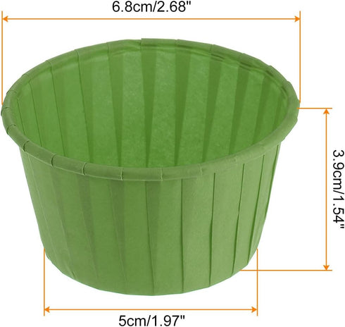 50Pcs Cupcake Baking Cups 3.5oz Standard Size Paper Cupcake Liners Greaseproof Wrappers Disposable for Wedding Birthdays Christmas Dessert, Green by HARFINGTON