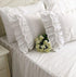 Shabby Vintage White Embroidery Lace & Ruffle Pillowcase Pillow Sham