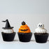 Dress My Cupcake Set of 50 Standard Reusable Glitter Black Cupcake Wrappers, Black Cupcake Liners