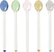 Generic 5Pcs Glass Stirring Spoons, Heat Resistant Mixing Rod for Coffee, Tea, Yogurt, Ice Cream