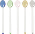 Generic 5Pcs Glass Stirring Spoons, Heat Resistant Mixing Rod for Coffee, Tea, Yogurt, Ice Cream
