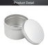 Othmro 3pcs 6.8oz Metal Round Tins with Screw Lid, Silver Aluminum Containers for Salve, Spices