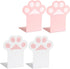 2 Sets Cat Paw Metal Bookends Cute Desktop Bookshelf Sturdy Cartoon Bookshelf