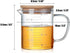 DEVILMAYCARE Glass Beaker with Handle and Lid - Measuring Cup for Easy Visibility, 12 Oz (350ML)