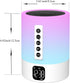 Biseoamz Alarm Clock Bluetooth Speaker, Night Light White Noise Machine Touch Bedside Lamp with Alarm Clock for Kids
