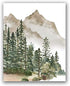 NIUNIU ART Poster-40X50Cmx3 Nursery Wall Decor Mountain Tree Nature Woodland Canvas Print Baby Boy Wall Art Pictures