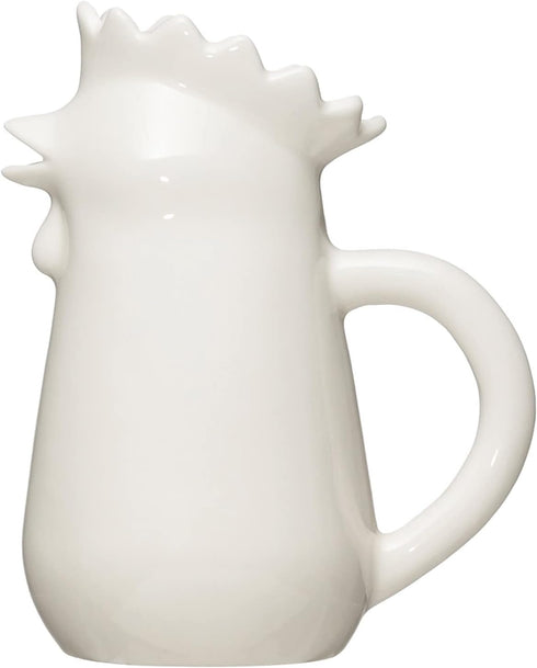 Creative Co-Op 5.25" H Chicken Shaped Stoneware Creamer