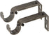Ivilon Adjustable Brackets for Curtain Rods, Set of 2 for 7/8 or 1 Inch Rods, Pewter