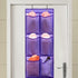 6 Closet 2 Over The Narrow Door Shoe Organizer Hanging Large Fabric Pockets Back Door Shoe Holder for with Hooks