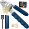 GORILLA GRIP Garlic Press and Peel Set, Heavy Duty Mincer Tool, Large