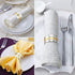 Accmor Metal Gold Round Napkin Rings, Set of 4 for Table Decorations, Wedding, Dinner, Party