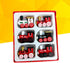 YeahiBaby 6pcs Set, Wooden Christmas Train Mini Painted Train Head Christmas Tree Hanging Ornament for Party Wall Decor