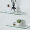 SAYAYO Glass Floating Shelves for Wall, Tempered Glass Shelves for Bathroom, Living