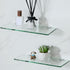 SAYAYO Glass Floating Shelves for Wall, Tempered Glass Shelves for Bathroom, Living