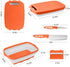 HI NINGER Camping Cutting Board, Collapsible Chopping Board with Colander, 9-In-1 Multi Kitchen Vegetable Washing