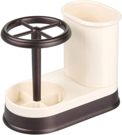 Countertop 4 mDesign Decorative Bathroom Dental Storage Organizer Holder Stand for Electric Spin Toothbrush/Toothpaste