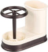 Countertop 4 mDesign Decorative Bathroom Dental Storage Organizer Holder Stand for Electric Spin Toothbrush/Toothpaste