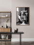 KOEUIRW Funny Highland Cow Bathroom Canvas Wall Art, Black and White Longhorns Poster for Bathroom Decor