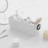 Bedside Hanging Caddy, Plastic Storage Shelf Holder for Phone, Glasses, Office Supplies in Dorm Room, Bathroom (White)