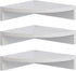 Floating Corner Shelves, 3 Tier Corner Shelf Wall Mount with Wire Hole