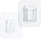 Adhesive Hooks, Clear Double Sided Wall Mount Sticky Hooks for Kitchen, Bathroom, and Outdoor