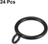 uxcell Metal Curtain Rings, 1 Inch Inner Dia Drapery Ring for Black Curtain Rods, 24 Pcs