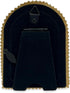 2x3 (2x3, Isaac Jacobs Antique Gold Double Bead Arch Photo Frame with Black Fabric Easel, Tabletop, Wall-Mountable