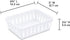 Tribello Mini Plastic Baskets, Pack of 6 White Drawer/Closet Storage Trays, Size 6 x 5 x 2, Made in USA