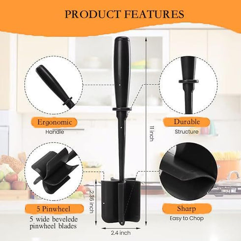 Meat Chopper, Hamburger Chopper, Beef Grinder-Professional Potato -Mashers Multifuctional Heat Resistant Nylon Knife For non-stick cookware Kitchen gadgets