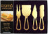 Prodyne Set of 4 Cheese Knives Set, Titanium Plated Stainless Steel Knives, Gold Metal Color by Prodyne