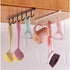 2pcs Multi-Hooks Under Cabinet, 6-Hook Hanging Rack for Kitchen Utensil Cupboard, Nail Free Organizer (Black)