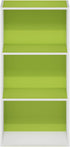 3-Tier Furinno Luder Open Shelf Bookcase, Green/White