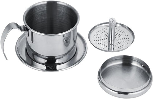 Zopsc Vietnamese Coffee Drip Filter Maker - Stainless Steel Coffee Filter Cup Infuser for Home Coffee