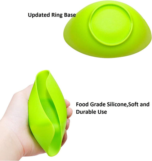 Poached Egg Cooker, Silicone Egg Poacher Cups with Ring Standers, Non Stick for Microwave Stovetop Air Fryer, 4 Pack