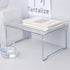 Teensery Clear Acrylic Cabinet Shelf, Foldable Kitchen Counter Shelf Rack, Stackable Storage Organizer for Bathroom