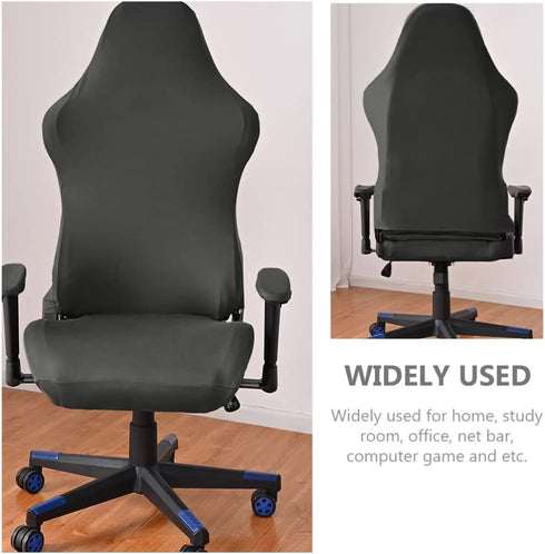 Beavorty Secret Lab 1 Set Chair Cover Computer Game Dining Room Chair Covers Slipcovers Removable Washable Kitchen Chair Covers for Home Kitchen Restaurant Dark Grey Office Chair Cover by Beavorty