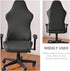 Beavorty Secret Lab 1 Set Chair Cover Computer Game Dining Room Chair Covers Slipcovers Removable Washable Kitchen Chair Covers for Home Kitchen Restaurant Dark Grey Office Chair Cover by Beavorty
