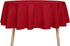 sancua Round Tablecloth, 60 Inch Water Resistant Washable Polyester Table Cloth for Dining Tables (Christmas Red)